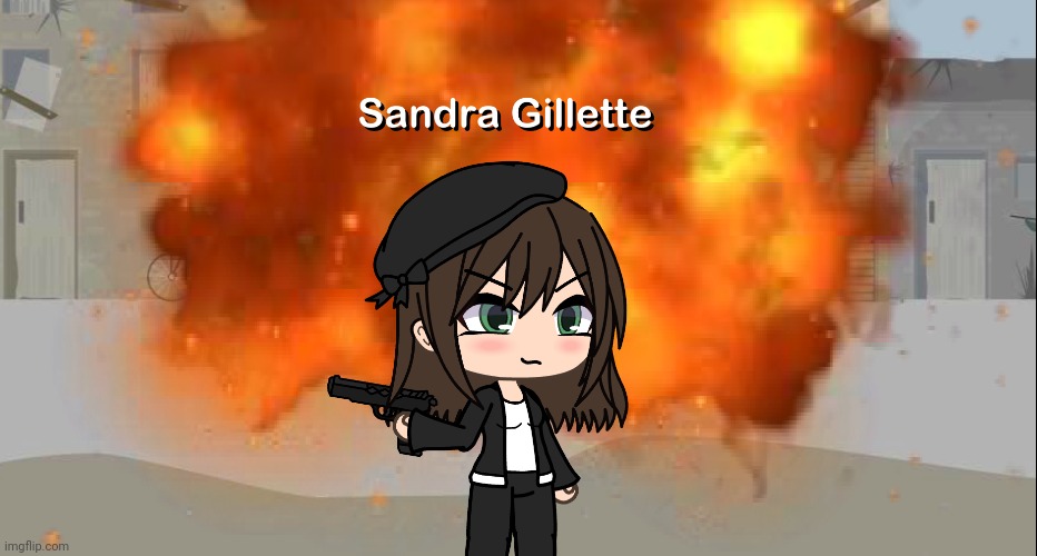 Sandra Gillette blowing up the company who created the Laura doll. I ran out of storage while making this. | image tagged in pop up school,memes,explosion,gacha life,sandra,gillette | made w/ Imgflip meme maker