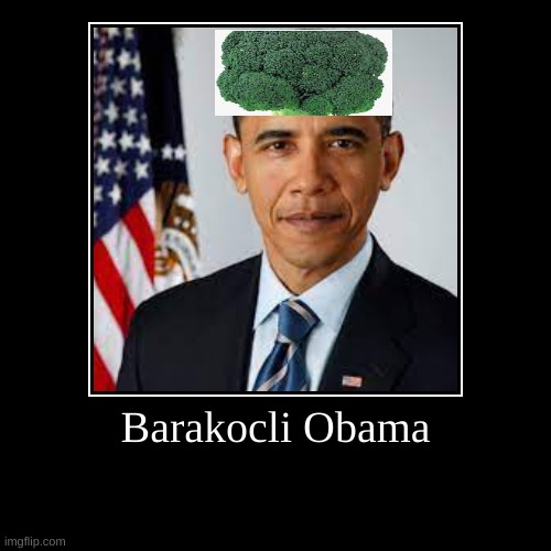 (Funny Title That Makes Sense) | image tagged in funny,demotivationals,broccoli,obama | made w/ Imgflip demotivational maker
