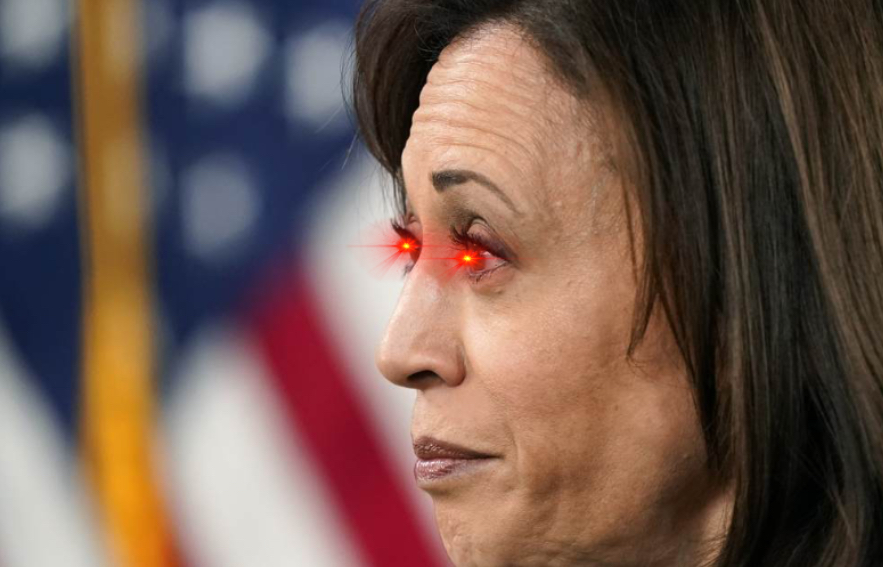 Kamala laser eyes Blank Meme Template