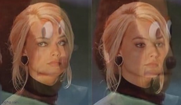 Margot Robbie monkey puppet | image tagged in margot robbie monkey puppet | made w/ Imgflip meme maker