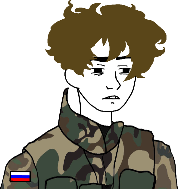 High Quality Russian Soldier in Ukraine Twinkjak Wojak Blank Meme Template