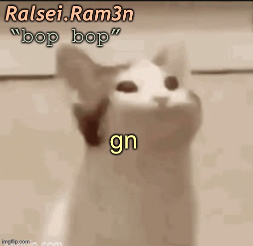 E | gn | image tagged in bop cat | made w/ Imgflip meme maker