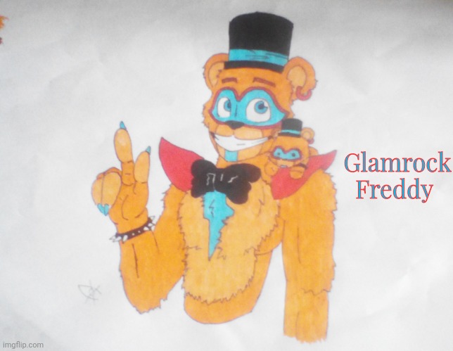 :3 | Glamrock Freddy | image tagged in glamrock freddy | made w/ Imgflip meme maker