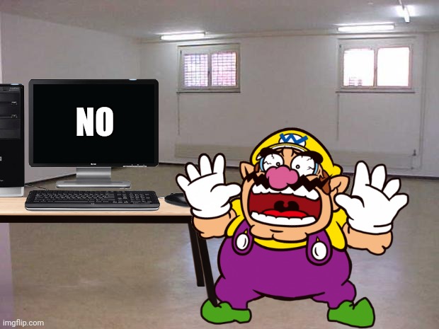 Wario dies after he discovered Nikocado Avocado's Only Fans.mp3 | NO | image tagged in wario dies,wario,onlyfans,computer | made w/ Imgflip meme maker