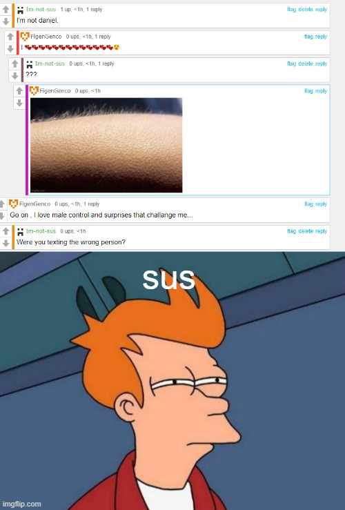 This is sus. | sus | image tagged in memes,futurama fry,sus | made w/ Imgflip meme maker