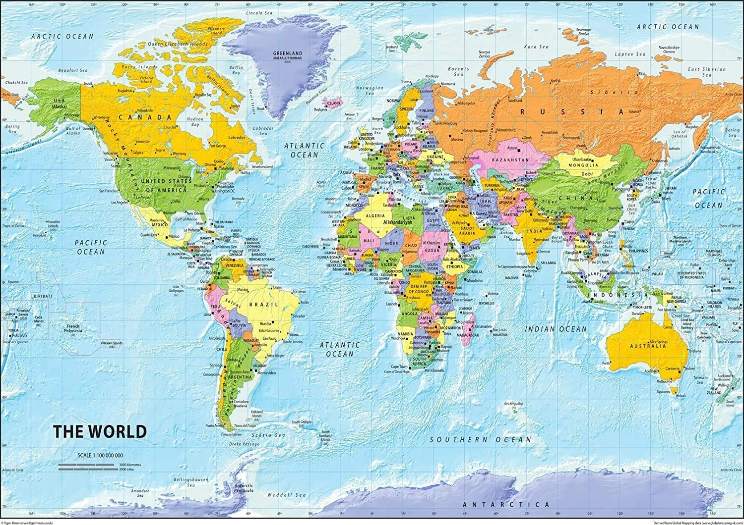 High Quality Map of the World Blank Meme Template