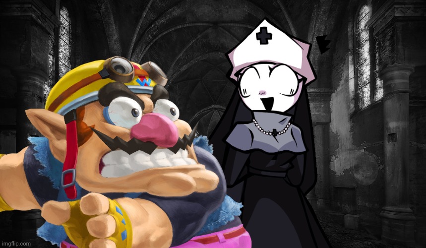 Wario dies by Taki while exploring an abandoned church.mp3 | image tagged in wario dies,wario,taki,friday night funkin,church,chainsaw | made w/ Imgflip meme maker