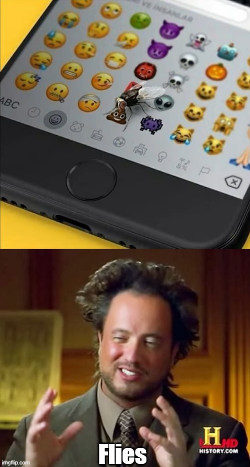 Flies | image tagged in memes,ancient aliens | made w/ Imgflip meme maker