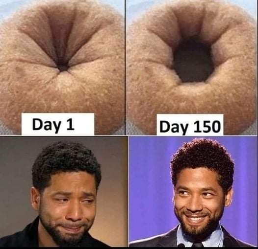 Sometimes memes just write themselves | image tagged in jussie smollett,this is your butthole in prison | made w/ Imgflip meme maker