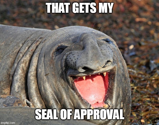 THAT GETS MY SEAL OF APPROVAL | made w/ Imgflip meme maker