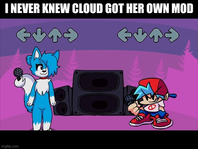 Look up FNF vs cloudfox | I NEVER KNEW CLOUD GOT HER OWN MOD | made w/ Imgflip meme maker