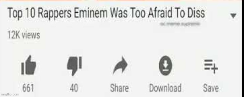 Top 10 rappers Eminem was too afraid to diss | image tagged in top 10 rappers eminem was too afraid to diss | made w/ Imgflip meme maker