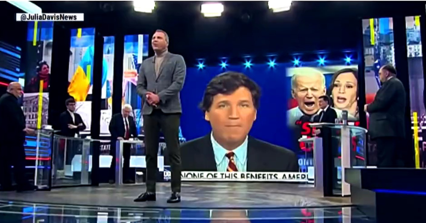 High Quality Tucker on Russian tv Blank Meme Template