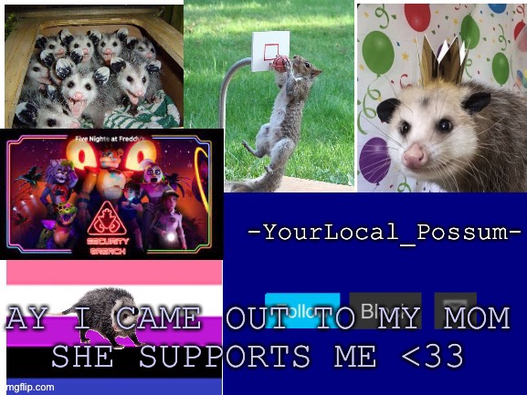 Now I just gotta come out to my father... shouldn’t be to hard, right?? | AY I CAME OUT TO MY MOM
SHE SUPPORTS ME <33 | image tagged in lgbtq | made w/ Imgflip meme maker