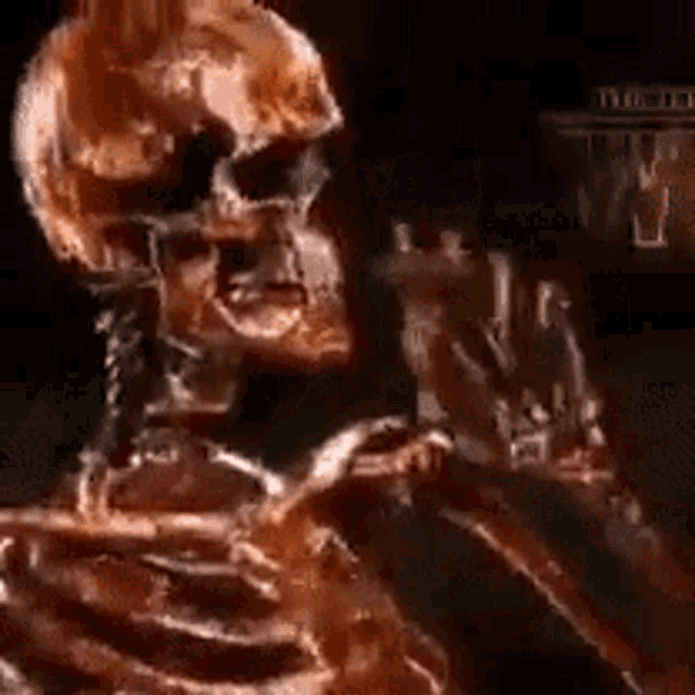 High Quality Skeleton smoking a fat one Blank Meme Template