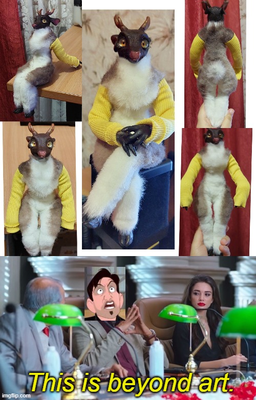 Apparently furries are making dolls now too! Hot damn! (The maker is AshleyTeawolfWorkshop) | This is beyond art. | image tagged in this is beyond science stealthmode,memes,funny,art,doll,furry | made w/ Imgflip meme maker