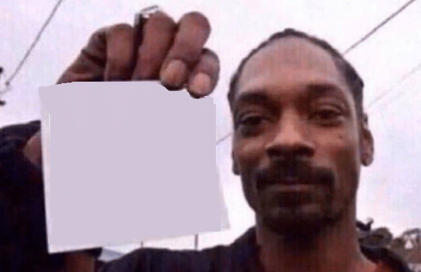 High Quality snoop holding a paper Blank Meme Template