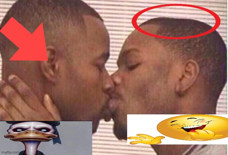 ain't no way | image tagged in black people kissing | made w/ Imgflip meme maker