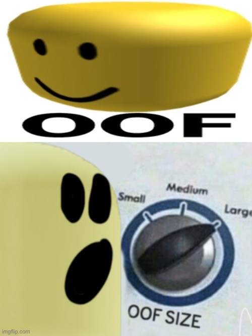 oof | image tagged in roblox oof size | made w/ Imgflip meme maker