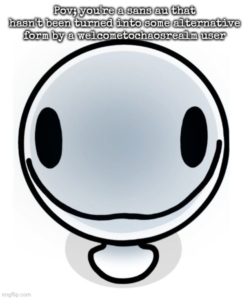 that user is gonna turn you into a mermaid skeleton or smth | Pov; you're a sans au that hasn't been turned into some alternative form by a welcometochaosrealm user | made w/ Imgflip meme maker