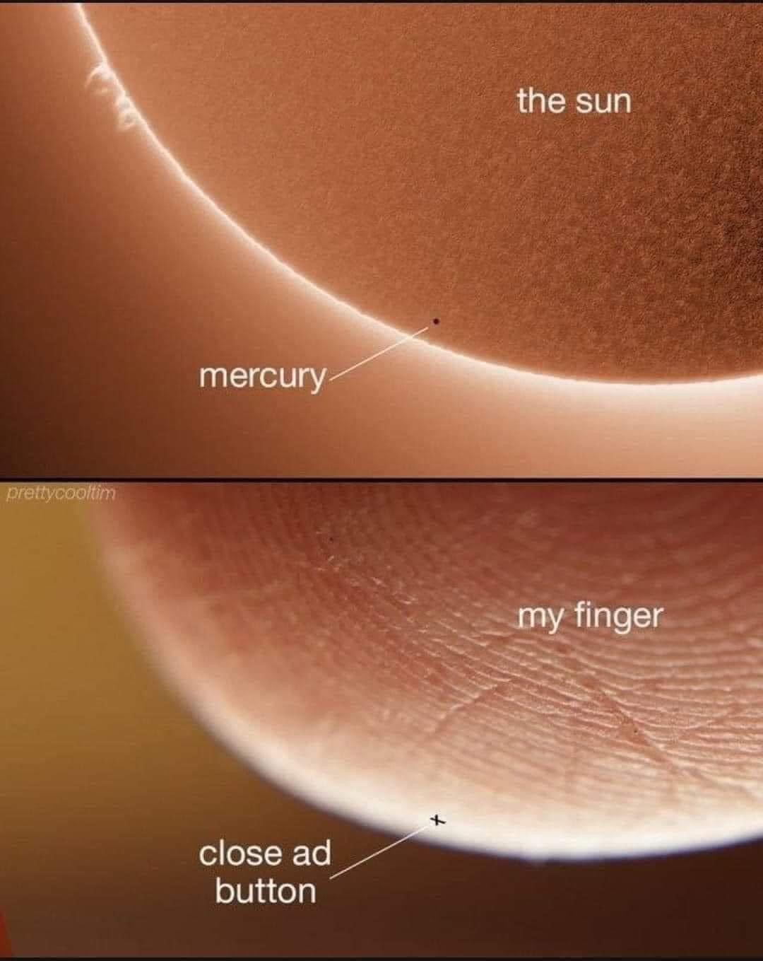 High Quality My finger close ad button Blank Meme Template