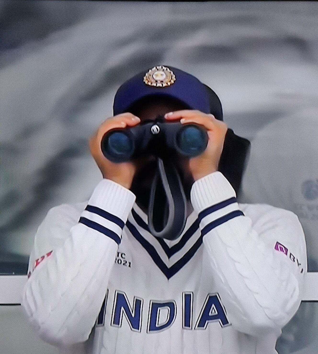 Rohit Sharma Binoculars Blank Meme Template