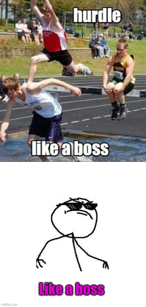 Like a boss | image tagged in deal with it like a boss | made w/ Imgflip meme maker