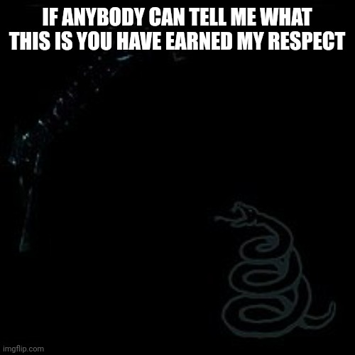 IF ANYBODY CAN TELL ME WHAT THIS IS YOU HAVE EARNED MY RESPECT | made w/ Imgflip meme maker