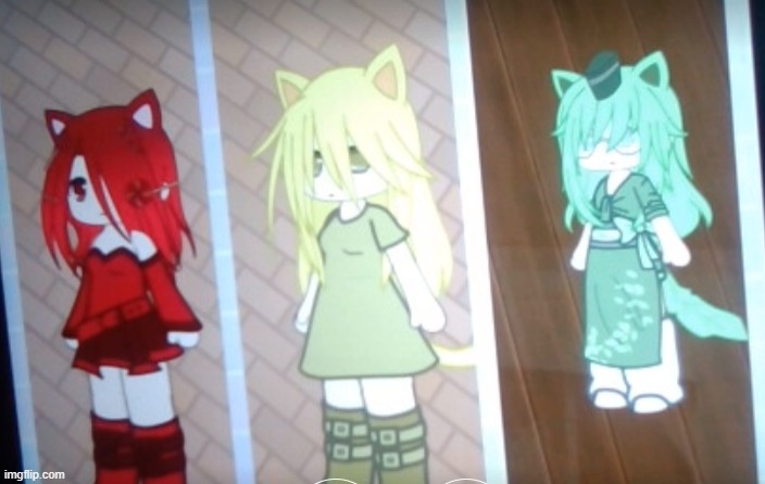 I Present to You: TEA CATS! Green Tea, Lemon Tea, and Cranberry Tea | image tagged in gacha,tea cats | made w/ Imgflip meme maker