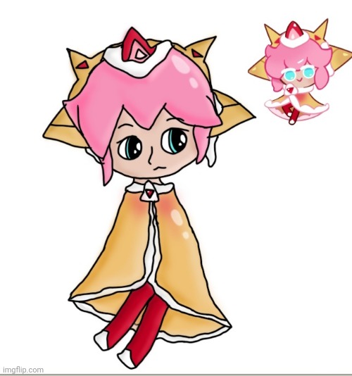 i drew strawberry crepe cookie :o | image tagged in cookie,strawberry | made w/ Imgflip meme maker