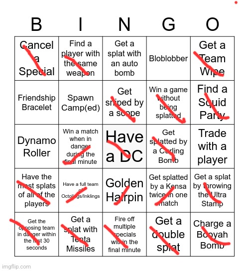 I am new here lol | image tagged in splatoon 2 bingo | made w/ Imgflip meme maker