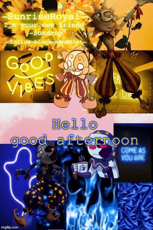 Hey | Hello
good afternoon | image tagged in -sunriseroyal-'s new announcement temp thanks doggowithwaffle | made w/ Imgflip meme maker
