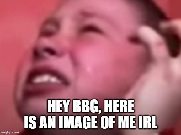 wonder why he screaming | HEY BBG, HERE IS AN IMAGE OF ME IRL | image tagged in roblox,kid raging | made w/ Imgflip meme maker