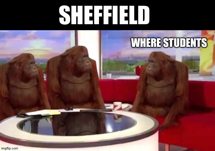 Red Teaming | SHEFFIELD; WHERE STUDENTS | image tagged in where monkey,england,red,team | made w/ Imgflip meme maker