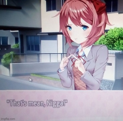 SAYORI YOU CAN'T SAY THAT! THAT'S RACIST! | made w/ Imgflip meme maker