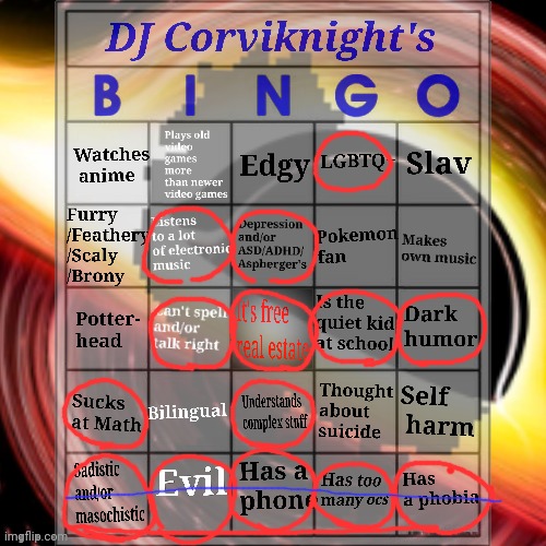 image tagged in dj corviknight's bingo | made w/ Imgflip meme maker