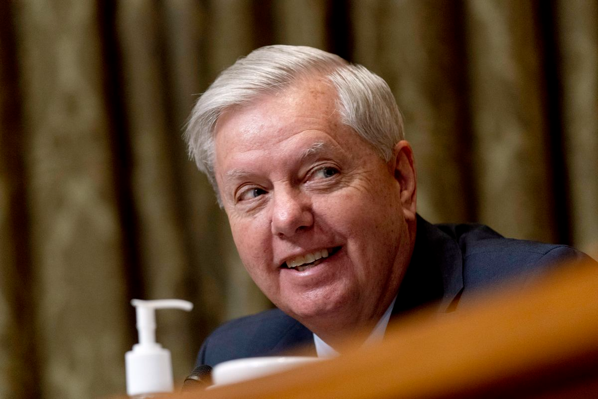 High Quality Lindsey Graham thinking about butt stuff Blank Meme Template