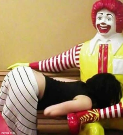 Ronald Mcdonald getting head | made w/ Imgflip meme maker