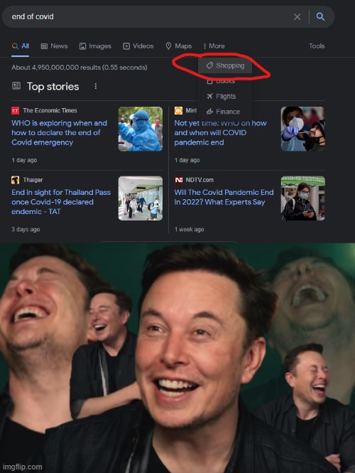ELON!!!!!!!!!! | image tagged in elon musk laughing | made w/ Imgflip meme maker