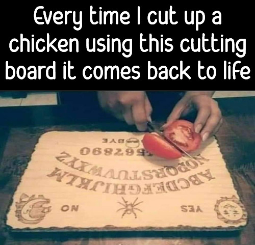 Ouija Cutting Board Blank Meme Template