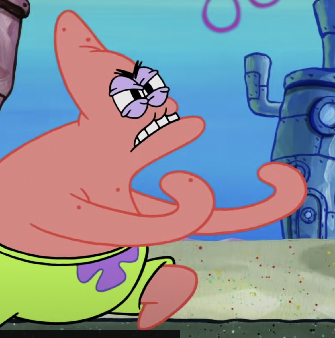 High Quality Patrick Squaring Up Blank Meme Template