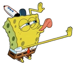 spongebob licking Blank Meme Template