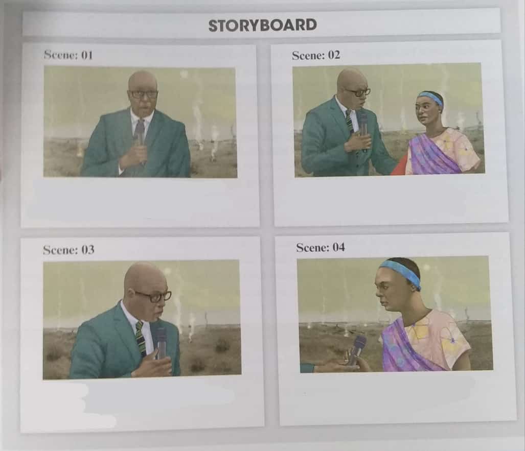 4 Scene Storyboard Blank Meme Template