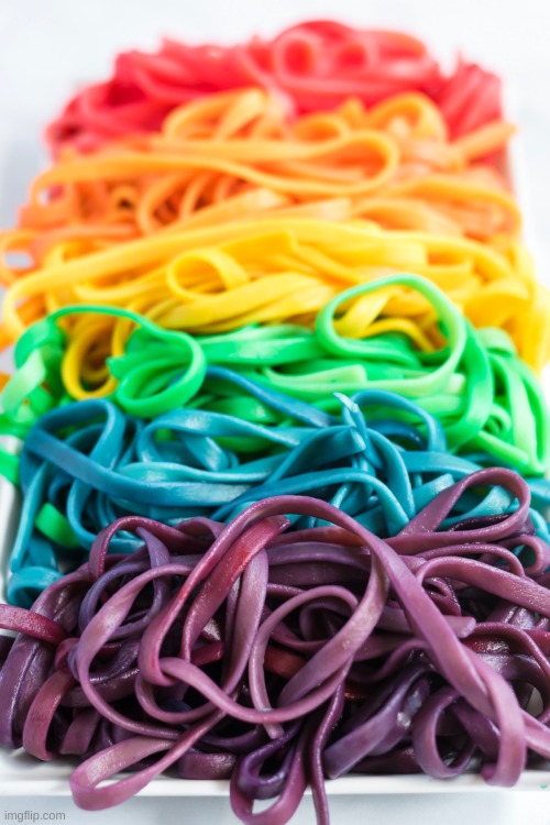 Rainbow Pasta! | image tagged in lgbtq | made w/ Imgflip meme maker