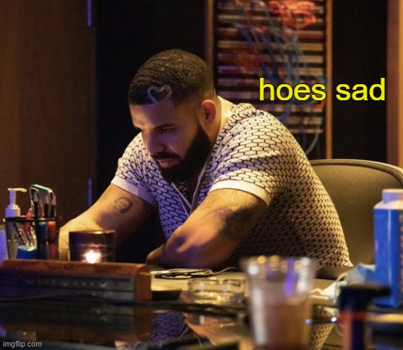 Hoes sad Drake | image tagged in hoes sad drake | made w/ Imgflip meme maker