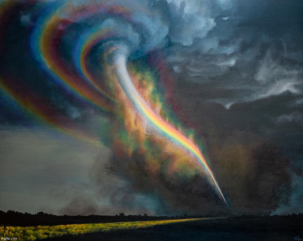 Rainbow tornado | image tagged in tornado,awesome | made w/ Imgflip meme maker