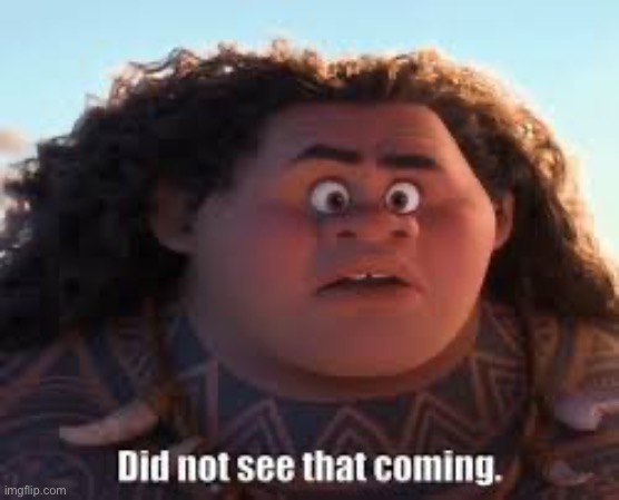 Maui did not see that coming | image tagged in maui did not see that coming | made w/ Imgflip meme maker