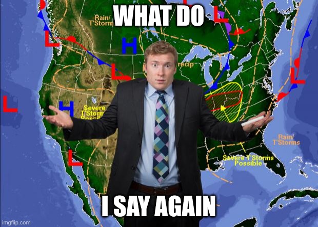 Weather Dude | WHAT DO; I SAY AGAIN | image tagged in weather dude | made w/ Imgflip meme maker