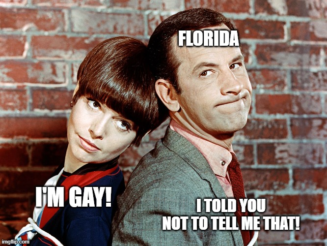 If "Get Smart" was on the air today | FLORIDA; I TOLD YOU NOT TO TELL ME THAT! I'M GAY! | image tagged in meanwhile in florida | made w/ Imgflip meme maker