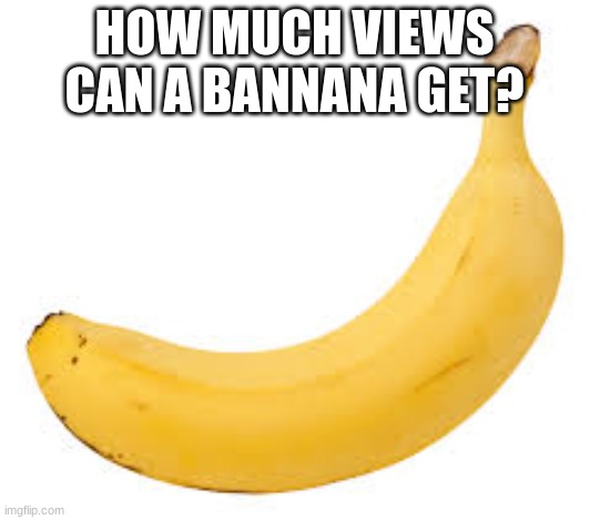 bannana | HOW MUCH VIEWS CAN A BANNANA GET? | image tagged in memes,banana | made w/ Imgflip meme maker